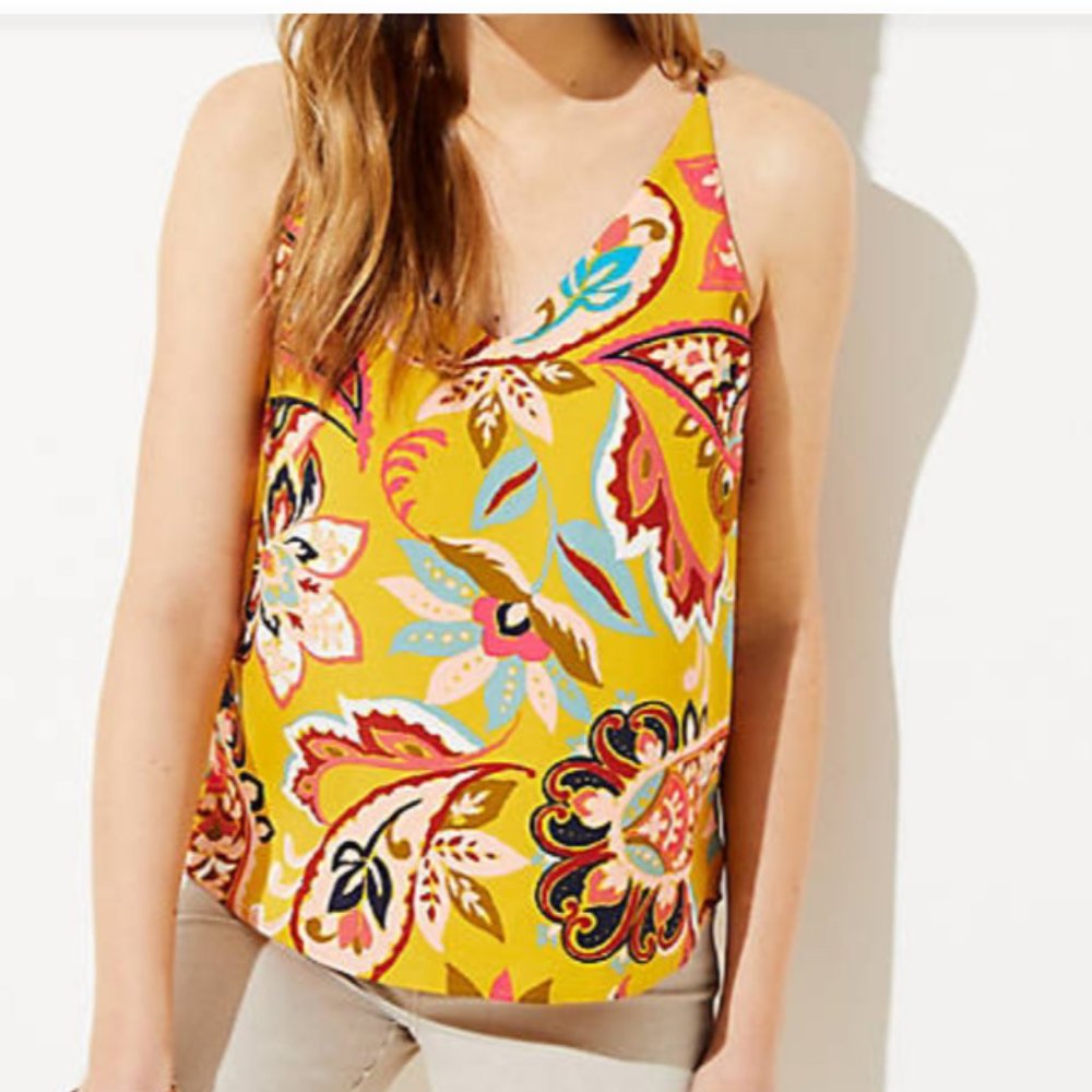 LOFT - FLORAL STRAPPY CAMI -large